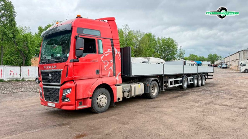 Отгрузка полуприцепа бортовая платформа Тонар B4-16VК в Санкт-Петербург